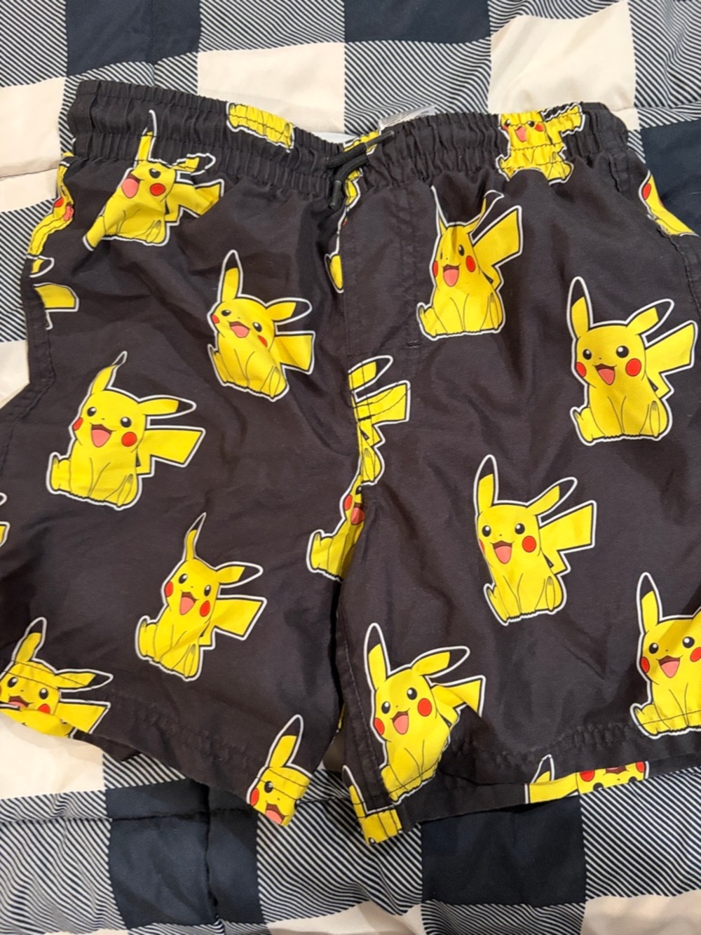 Pokemon Black and Yellow Pikachu Kids Swim Trunks